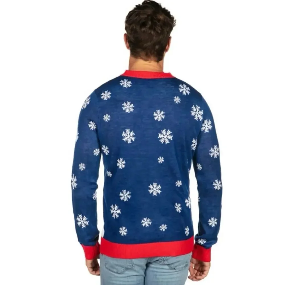 NEW Tipsy Elves‎ Men’s Melting Snowman Ugly Christmas Sweater Holiday Graphic XL